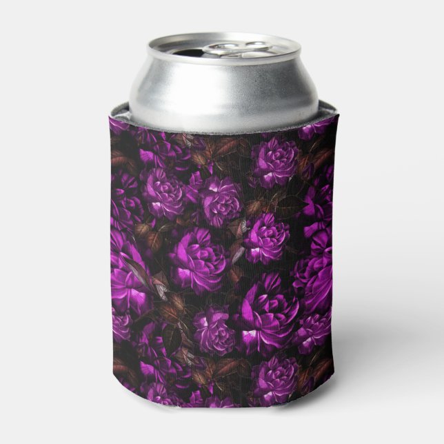 Rafraîchisseur Pour Canette Fleurs violettes sophistiquées (Can devant)