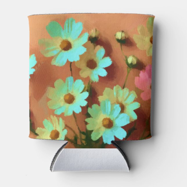 Rafraîchisseur Pour Canette Fleurs Zinnia Elegans (Devant)