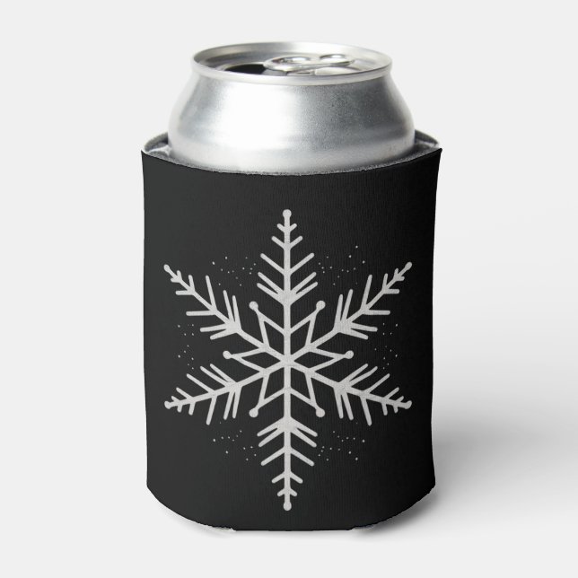 Rafraîchisseur Pour Canette Flocon de neige Noël Fête cadeau d'hiver (Can devant)