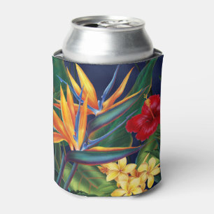 Rafraîchisseur Pour Canette Floral hawaïen de paradis tropical