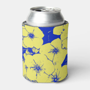 Rafraîchisseur Pour Canette Floral Sunny Yellow Blue Motif