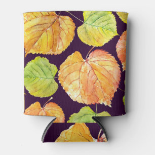 Rafraîchisseur Pour Canette Floraux d'aquarelle d'automne, motif sans soudure.