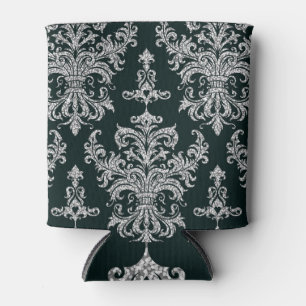 Rafraîchisseur Pour Canette Flore d'argent : Papier peint élégant.