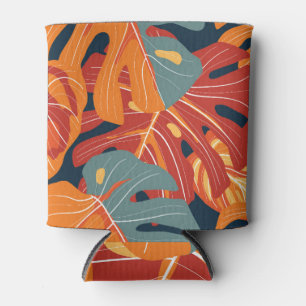 Rafraîchisseur Pour Canette Forêt tropicale : design de papier peint de fleurs
