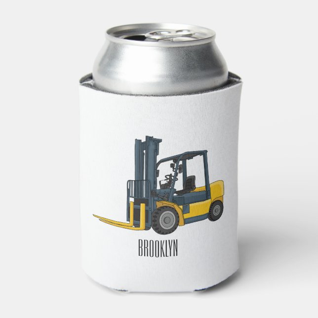 Rafraîchisseur Pour Canette Forklift cartoon illustration (Can devant)