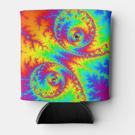 Rafraîchisseur Pour Canette Fractale arc-en-ciel colorée