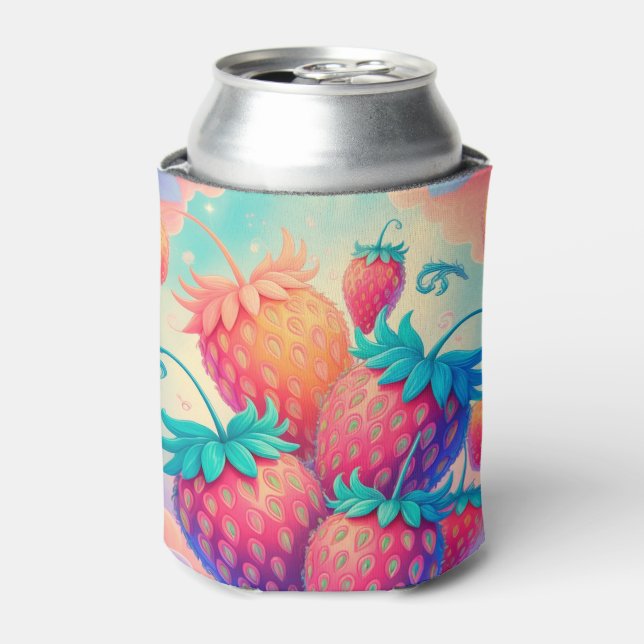 Rafraîchisseur Pour Canette Fraise colorée (Can devant)