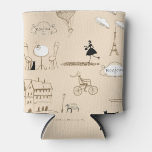 Rafraîchisseur Pour Canette Français rose : Design Motif chic.