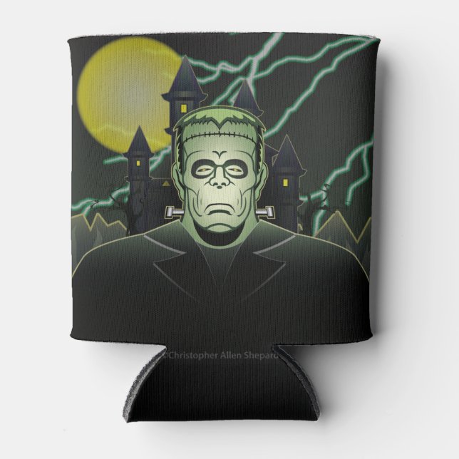 Rafraîchisseur Pour Canette Frankenstein Monster Halloween Castle Lightning (Devant)