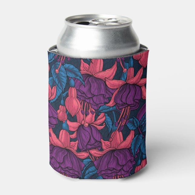 Rafraîchisseur Pour Canette Fuchsia en bleu et violet (Can devant)