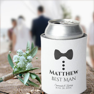 Rafraîchisseur Pour Canette Fun Black Cravate Best Man Mariage mousse Can Cool