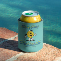 Fun Retro Pickleball Mascotte de dessin personnali