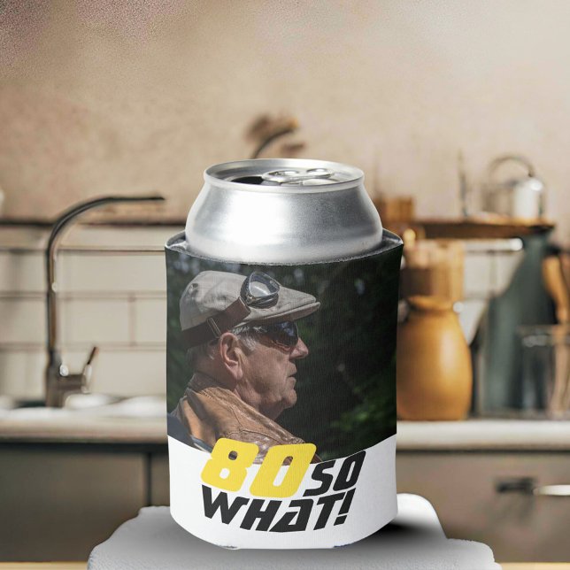 Rafraîchisseur Pour Canette Funny 80 alors que Citer photo 80e anniversaire (Créateur téléchargé)