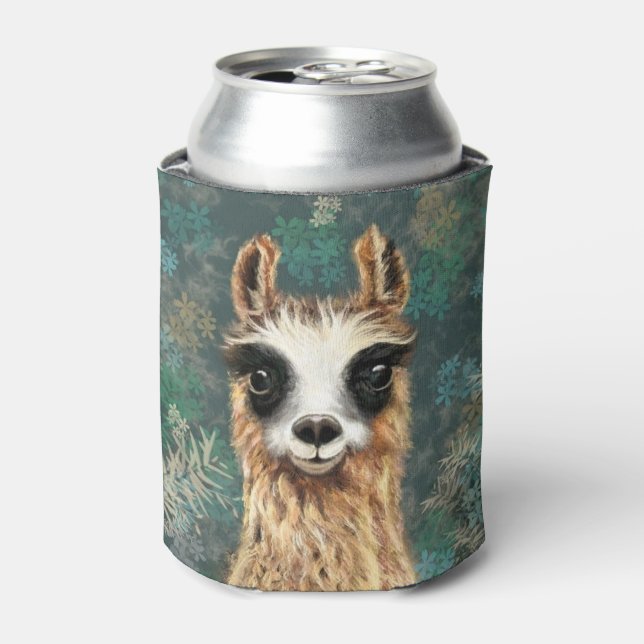 Rafraîchisseur Pour Canette Funny Can Cooler Curieux Llama Joueuse (Can devant)