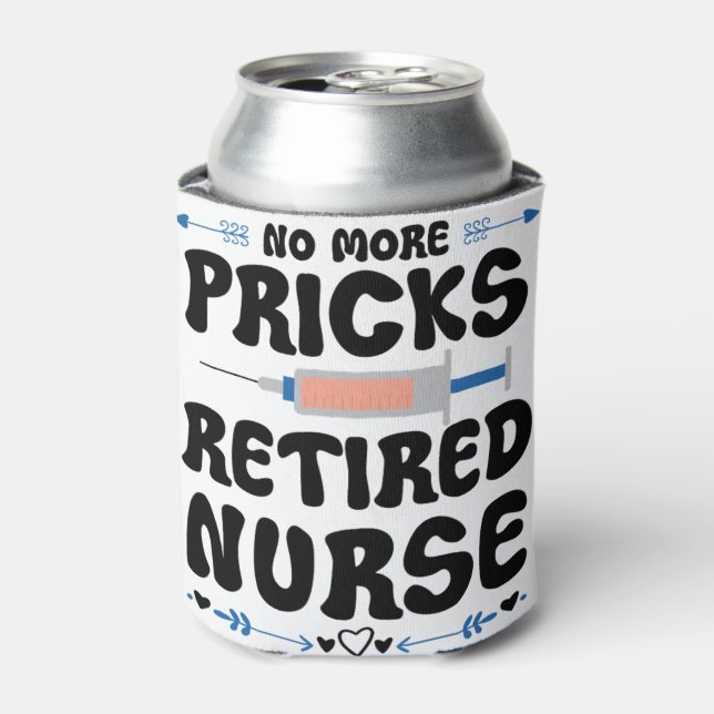 Rafraîchisseur Pour Canette Funny Infirmière à la retraite - Soins infirmiers  (Can devant)