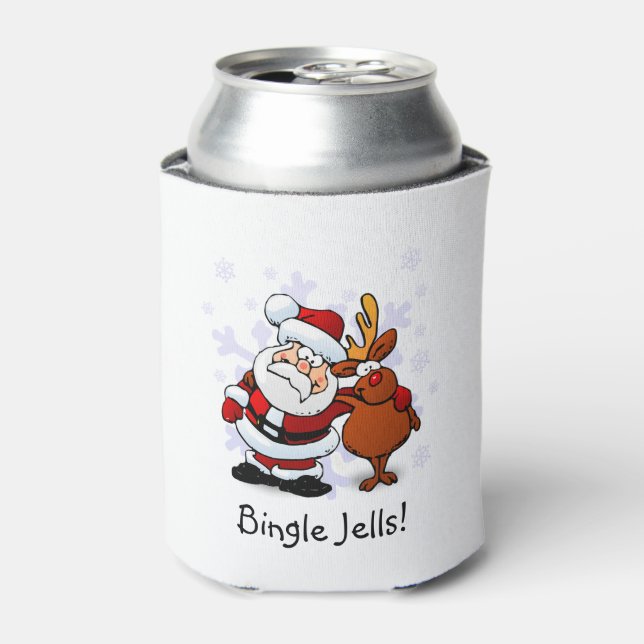 Rafraîchisseur Pour Canette Funny Père Noël & Rudolph Vacances Can Cooler (Can devant)