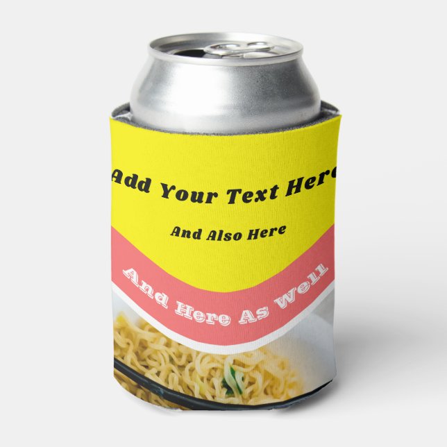 Rafraîchisseur Pour Canette Funny Ramen Noodles paquet message personnalisé (Can devant)