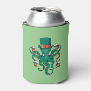 Rafraîchisseur Pour Canette Funny Saint-Patricks Octopus
