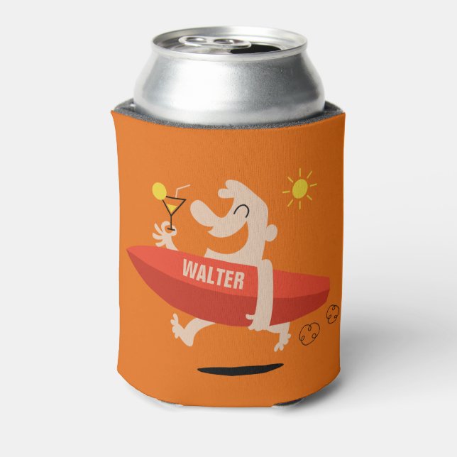 Rafraîchisseur Pour Canette Funny Surfer avec Cocktail nom personnalisé peut r (Can Dos)