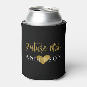 Rafraîchisseur Pour Canette Futur Mme Gold Foil Bride Can Cooler