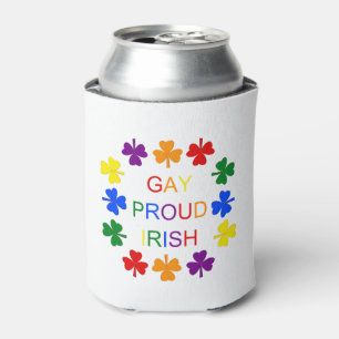 Rafraîchisseur Pour Canette Gay Fier Irlandais LGBT Rainbow Shamrocks