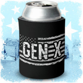 Rafraîchisseur Pour Canette Génération X Gen Xer Drapeau Américain Fier Gen X