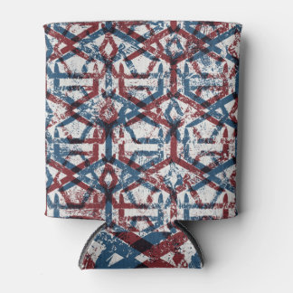 Rafraîchisseur Pour Canette Géométrique Abstraite : Bleu rouge