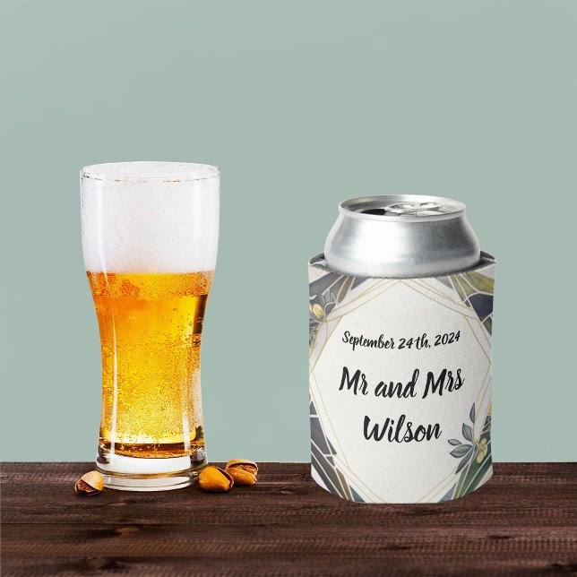 Rafraîchisseur Pour Canette Géométrique moderne avec petites fleurs (Créateur téléchargé)