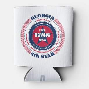 Rafraîchisseur Pour Canette Géorgie State Pride Monogramme personnalisé