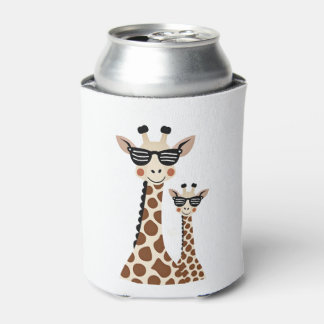 Rafraîchisseur Pour Canette Giraffe with Sunglasses Jungle Safari Animal Giraf