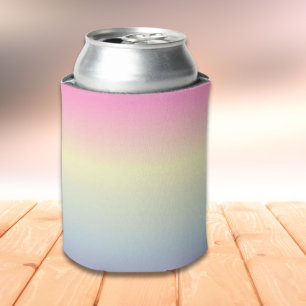 Rafraîchisseur Pour Canette girly chic unicorn rose violet pastel arc-en-ciel