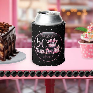 Rafraîchisseur Pour Canette Glam Pink Black Fashion 50e fête d'anniversaire