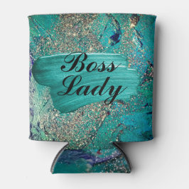 Rafraîchisseur Pour Canette Glittery Aqua Peinture Strots Boss Lady