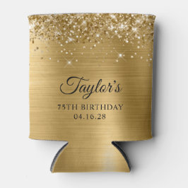 Rafraîchisseur Pour Canette Glittery Gold Foil 75e anniversaire