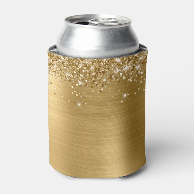 Rafraîchisseur Pour Canette Glittery Gold Foil Blu (Can devant)