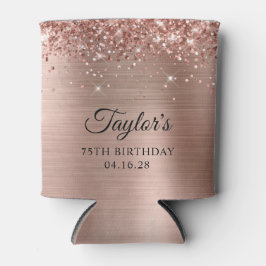 Rafraîchisseur Pour Canette Glittery Rose Gold Foil 75e anniversaire