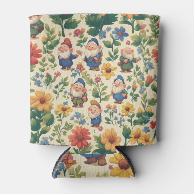Rafraîchisseur Pour Canette Gnome a flower motif design (Devant)