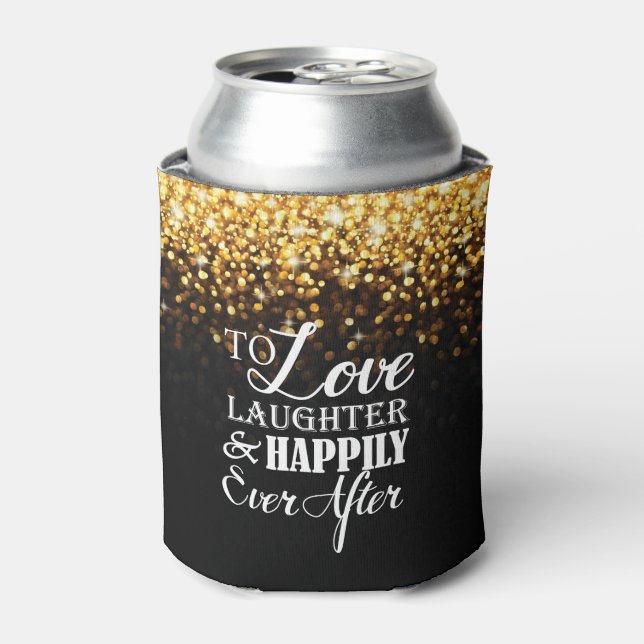 Rafraîchisseur Pour Canette Gold Black Hollywood Glitz Mariage (Can devant)