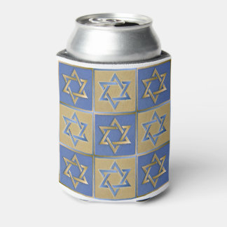 Rafraîchisseur Pour Canette Gold Blue Star de David Art Panels