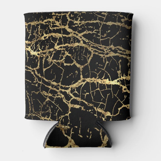 Rafraîchisseur Pour Canette Gold Marbling Texture : Elément Design Luxe (Devant)
