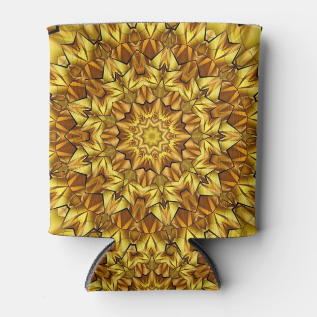 Rafraîchisseur Pour Canette Golden Mandala Antique Abstract Design-63495 (Devant)