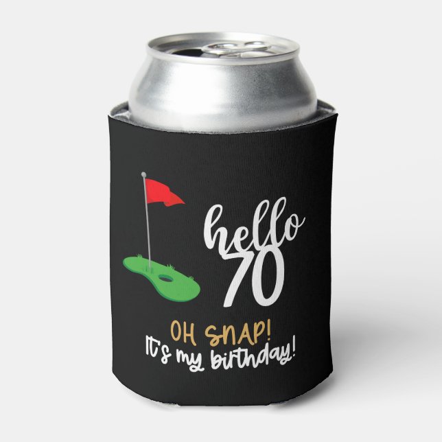Rafraîchisseur Pour Canette Golf 70e anniversaire cadeaux pour golfeur (Can devant)