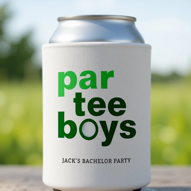 Rafraîchisseur Pour Canette Golf Enterrement de Garçon Par Tee Boys Blanc (Golf Bachelor Party Par Tee Boys White Can Cooler
)