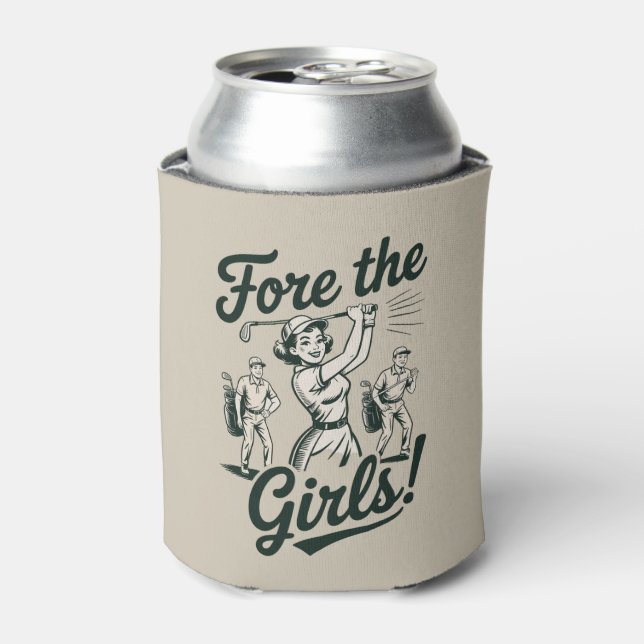 Rafraîchisseur Pour Canette Golf Fore The Girls Cute Funny Golfing Ladies (Can devant)