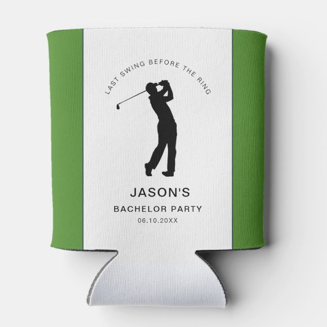 Rafraîchisseur Pour Canette Golfer Golf Themed Bachelor Party  (Dos)