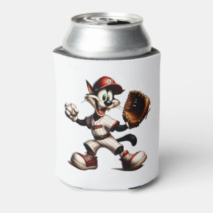 Rafraîchisseur Pour Canette Goofy Cat Baseball Pitcher Monte