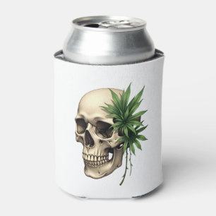 Rafraîchisseur Pour Canette Gothique Grunge Esthétique Crâne Feuille Tropicale