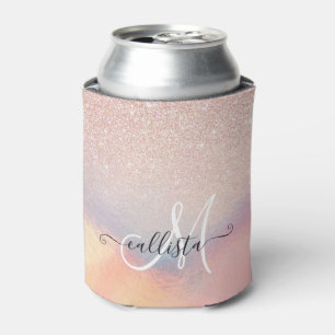 Rafraîchisseur Pour Canette Gradient holographique de Rose Gold Glitter Irides