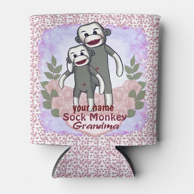 Rafraîchisseur Pour Canette Grand-mère de singe de Sock (Devant)