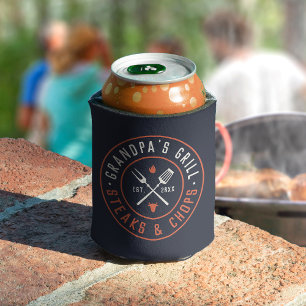 Rafraîchisseur Pour Canette Grandpa's Grill Personnalisé Année Créée